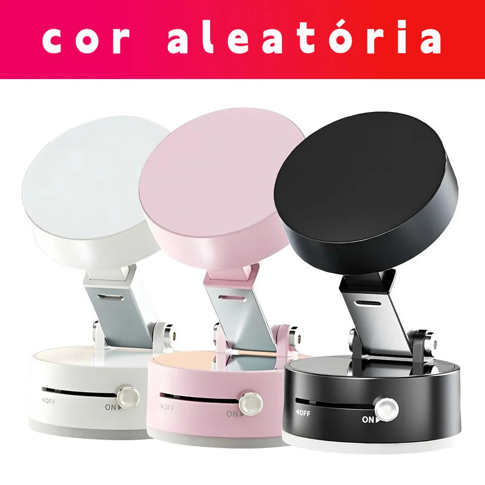 Suporte Magnético de Carro com Fixação a Vácuo 360°