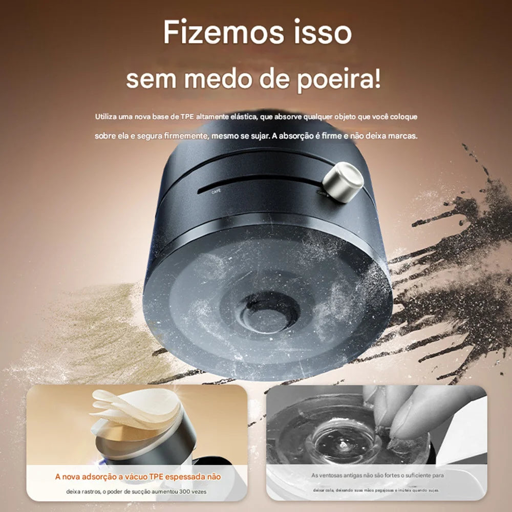 Suporte Magnético de Carro com Fixação a Vácuo 360°