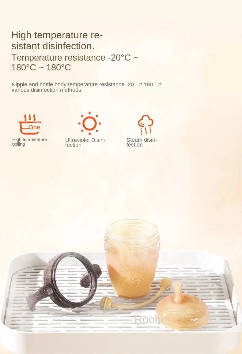 Baby Bottle 250/150ml Silver Nanoparticle Antibacterial Baby Silicone Bottle Baby Weaning Anti Suffocation Nipple Bottle