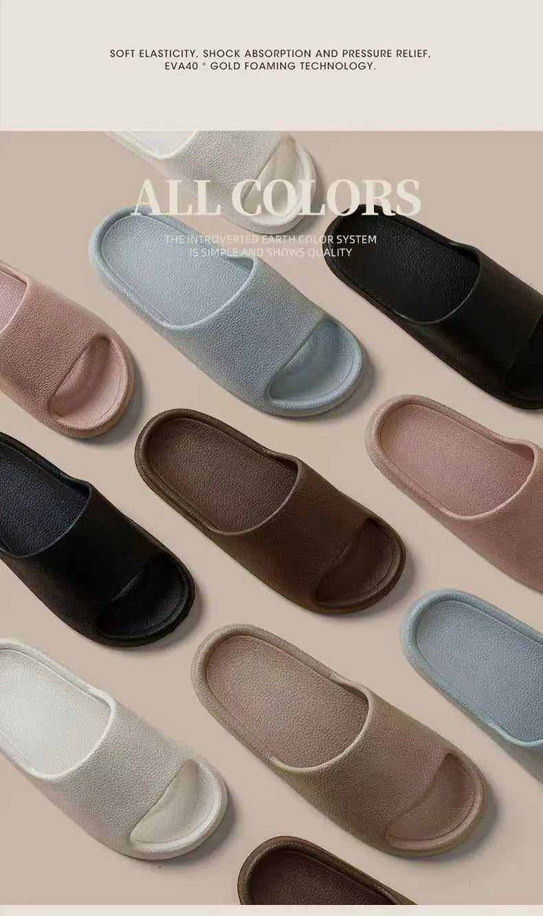 Fashion Women Summer Slippers Lightweight EVA Indoor Slides Comfortable Bathroom Shower Shoes for Home and Couples Casual Wear