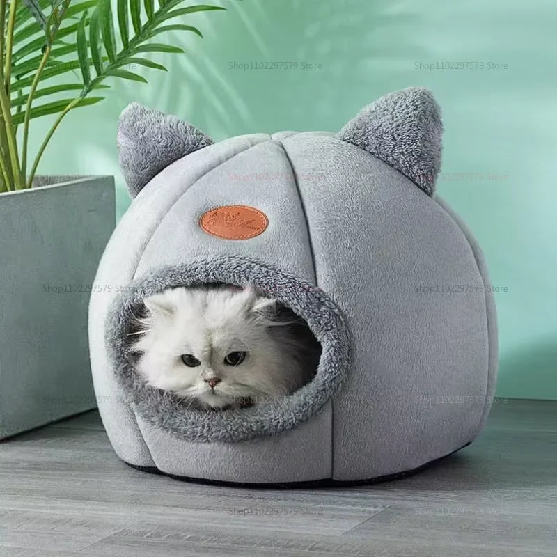 Cat Nest Warm And Comfortable Half-Encircling Cat Bed Windproof Warm Pet Nest Bottom Waterproof And Convenient Pet Products