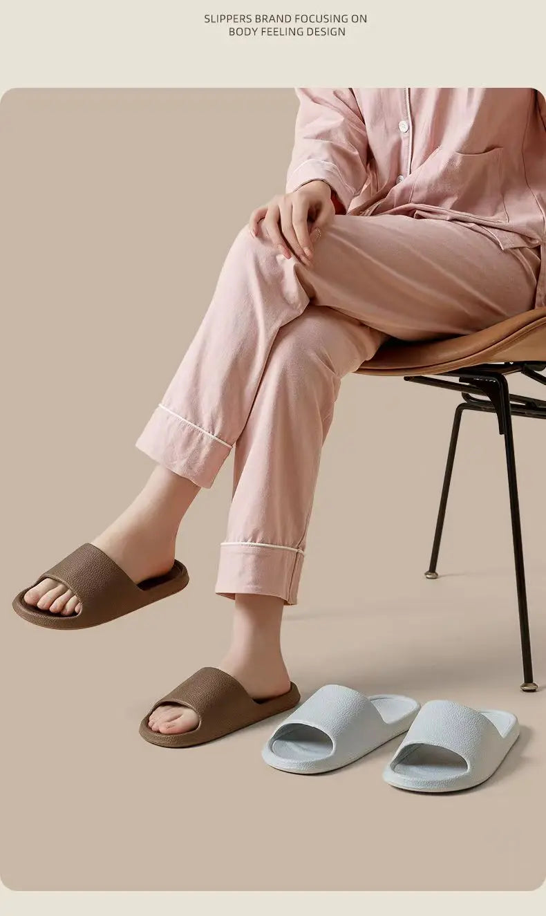 Fashion Women Summer Slippers Lightweight EVA Indoor Slides Comfortable Bathroom Shower Shoes for Home and Couples Casual Wear