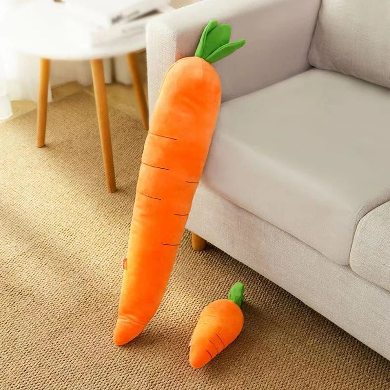 Dog Toy Pet Carrot Plush Toy Vegetable Chew Toy with Sound for Small Medium Dogs Bite-resistant Pet Chew for Dogs