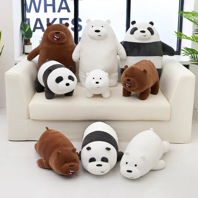Original We Bare Bears Plush Toys Grizzly Panda Ice Bear Plush The Bare Bears Stuffed Dolls We Bare Bears Plushies Xmas Gifts