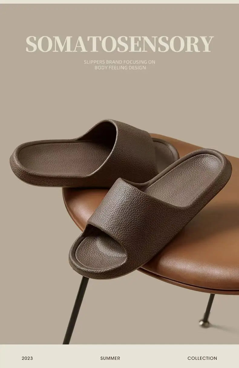 Fashion Women Summer Slippers Lightweight EVA Indoor Slides Comfortable Bathroom Shower Shoes for Home and Couples Casual Wear