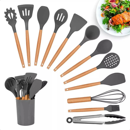 Kit 12 Peças Antiferrugem Utensílios de Cozinha