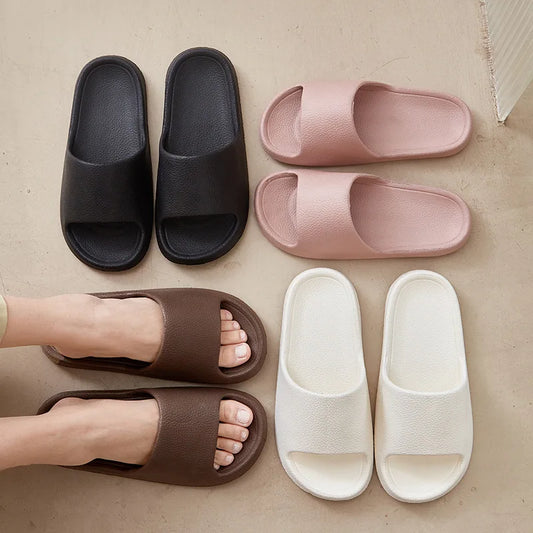 Fashion Women Summer Slippers Lightweight EVA Indoor Slides Comfortable Bathroom Shower Shoes for Home and Couples Casual Wear