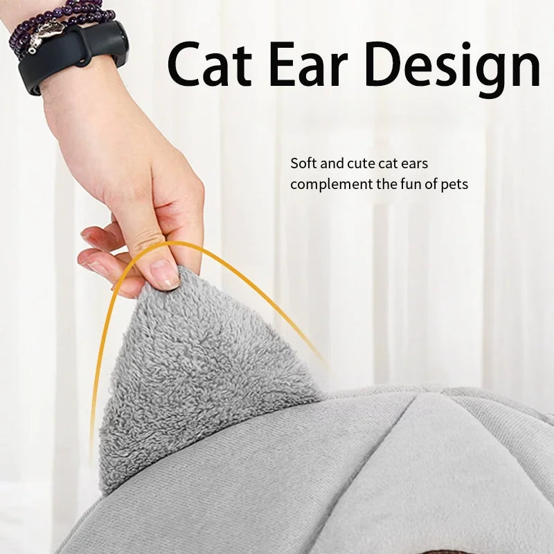 Cat Nest Warm And Comfortable Half-Encircling Cat Bed Windproof Warm Pet Nest Bottom Waterproof And Convenient Pet Products